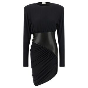 The Andamane Black Viscose Short Women's Dress